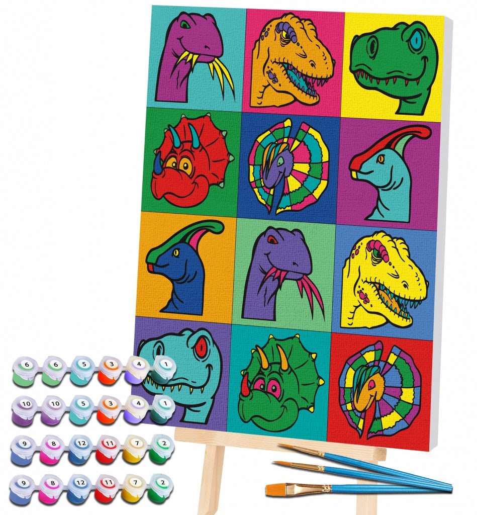 Splat Planet tapyba pagal skaičius, DINOZAURAS 40x50 cm