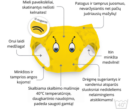 Mokomosios kelnaitės-atprastukės, Bitė, 3-4 metai
