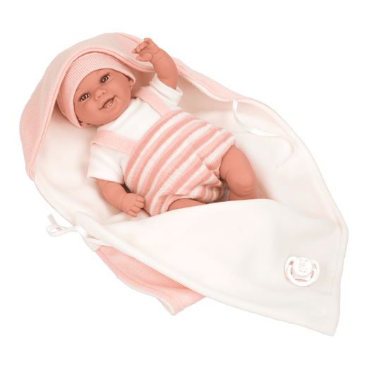 Arias kūdikėlis su pleduku, rožinė, 35 cm